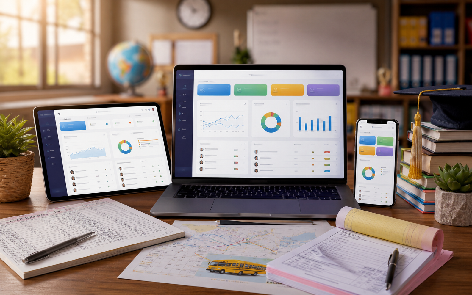 EduManage device workspace composition